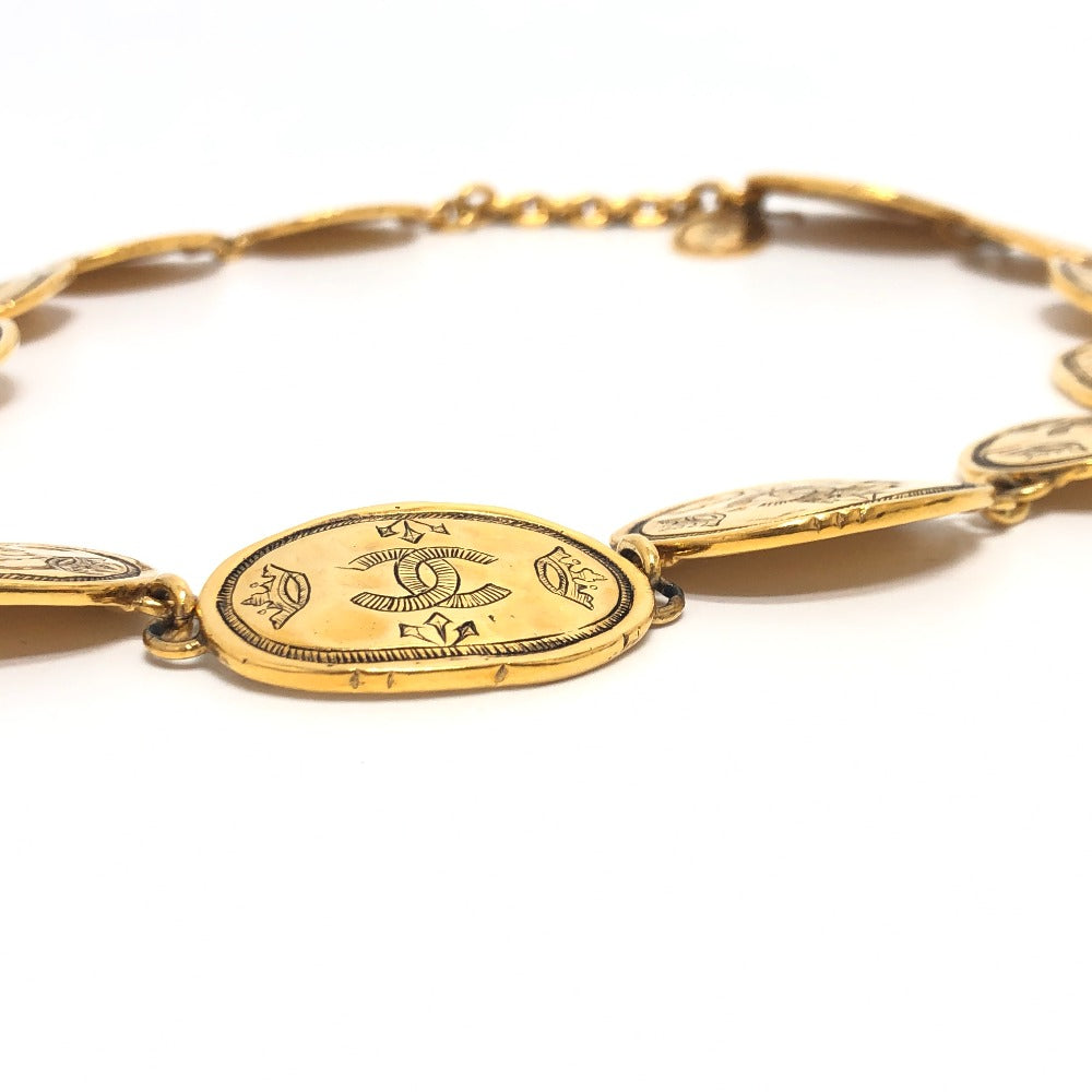 CHANEL belt 2�E6 metal gold COCO Mark Medal Women Used Authentic