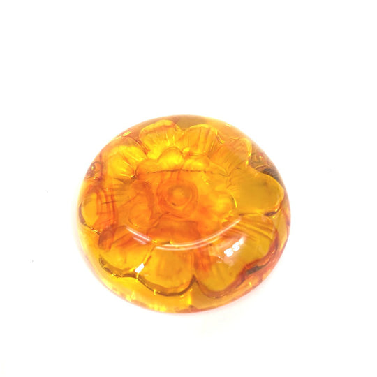 CHANEL Brooch plastic Orange Brand accessories 96A camellia Women Used Authentic