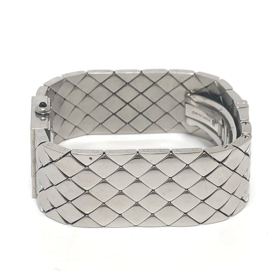 CHANEL Watches Quartz Stainless Steel Silver Matrasse black dial Women Used Authentic