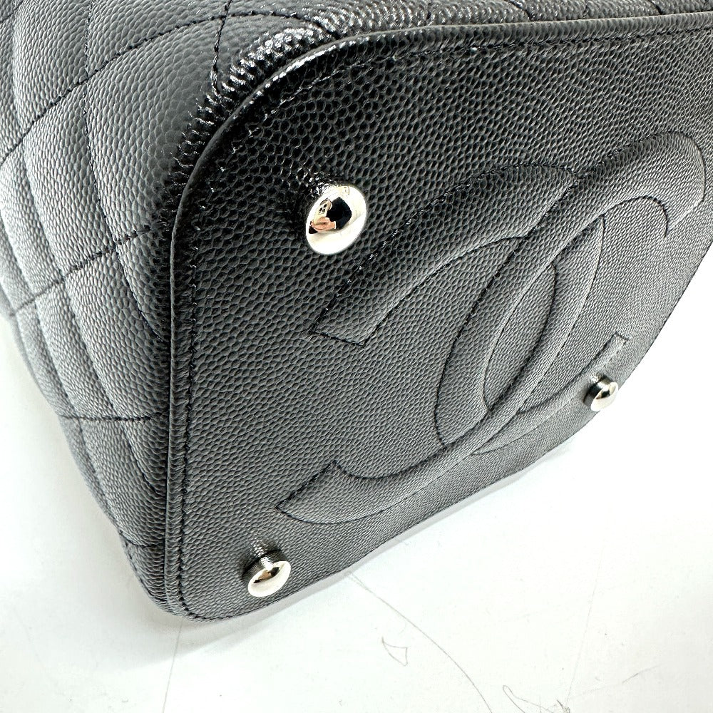 CHANEL Vanity bag AS2362 Caviar skin black COCO Mark CC Matelasse Quilting Women Used Authentic