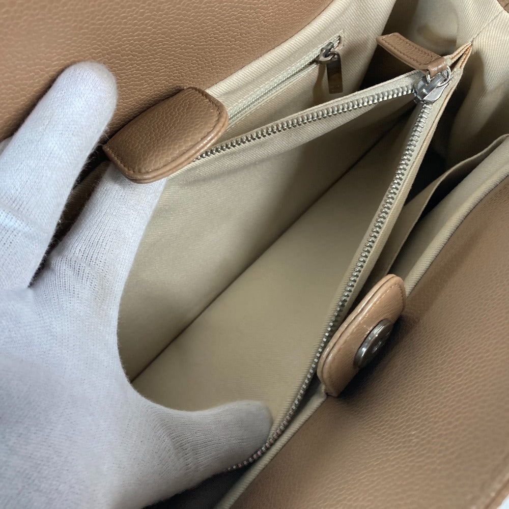 CHANEL Tote Bag Caviar skin beige CC COCO Mark Women Used Authentic