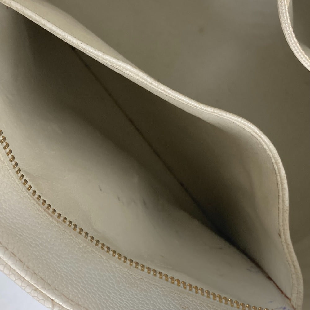 CHANEL Tote Bag A01804 Caviar skin white quilting matelasse CC COCO Mark Replica Tote Women Used Authentic