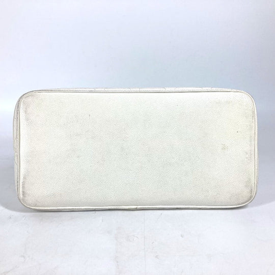 CHANEL Tote Bag A01804 Caviar skin white quilting matelasse CC COCO Mark Replica Tote Women Used Authentic