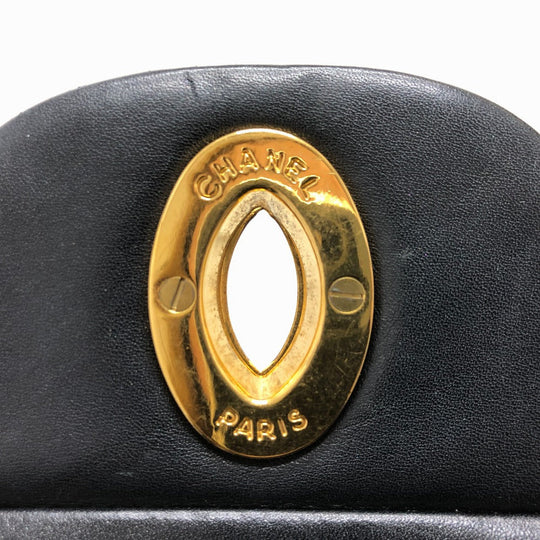 CHANEL Shoulder Bag A01094 lambskin black Matrasse COCO Mark Deca Matelasse 34 Women Used Authentic