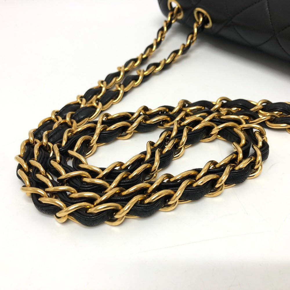 CHANEL Shoulder Bag lambskin black Matrasse 30