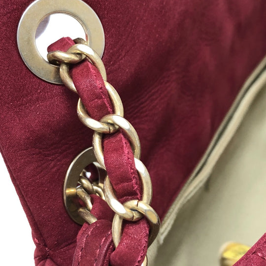 CHANEL Shoulder Bag Coated leather Red Matrasse 30 COCO Mark