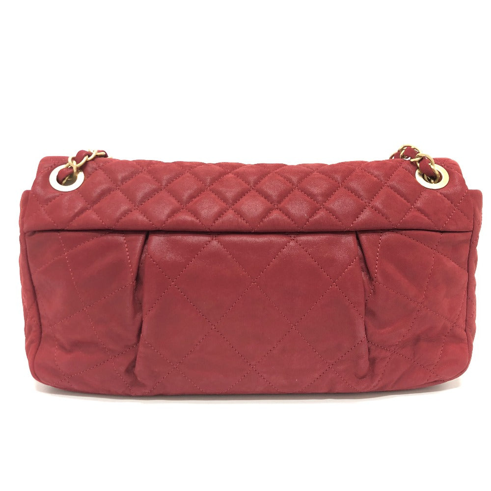 CHANEL Shoulder Bag Coated leather Red Matrasse 30 COCO Mark