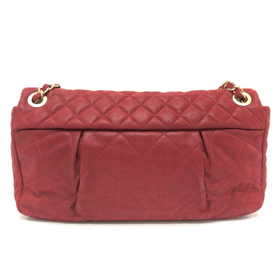 CHANEL Shoulder Bag Coated leather Red Matrasse 30 COCO Mark
