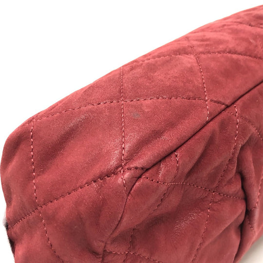 CHANEL Shoulder Bag Coated leather Red Matrasse 30 COCO Mark
