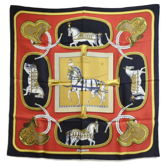 HERMES scarf silk multicolor GRAND APPARAT Carre90 Women Used Authentic