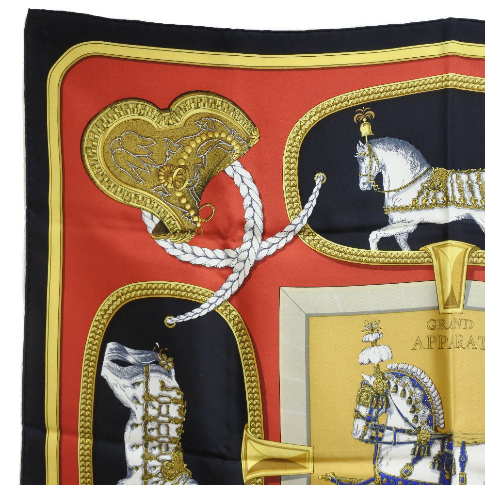 HERMES scarf silk multicolor GRAND APPARAT Carre90 Women Used Authentic