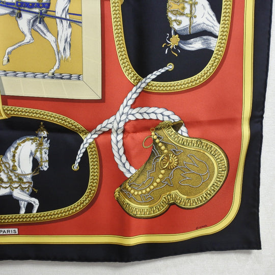 HERMES scarf silk multicolor GRAND APPARAT Carre90 Women Used Authentic