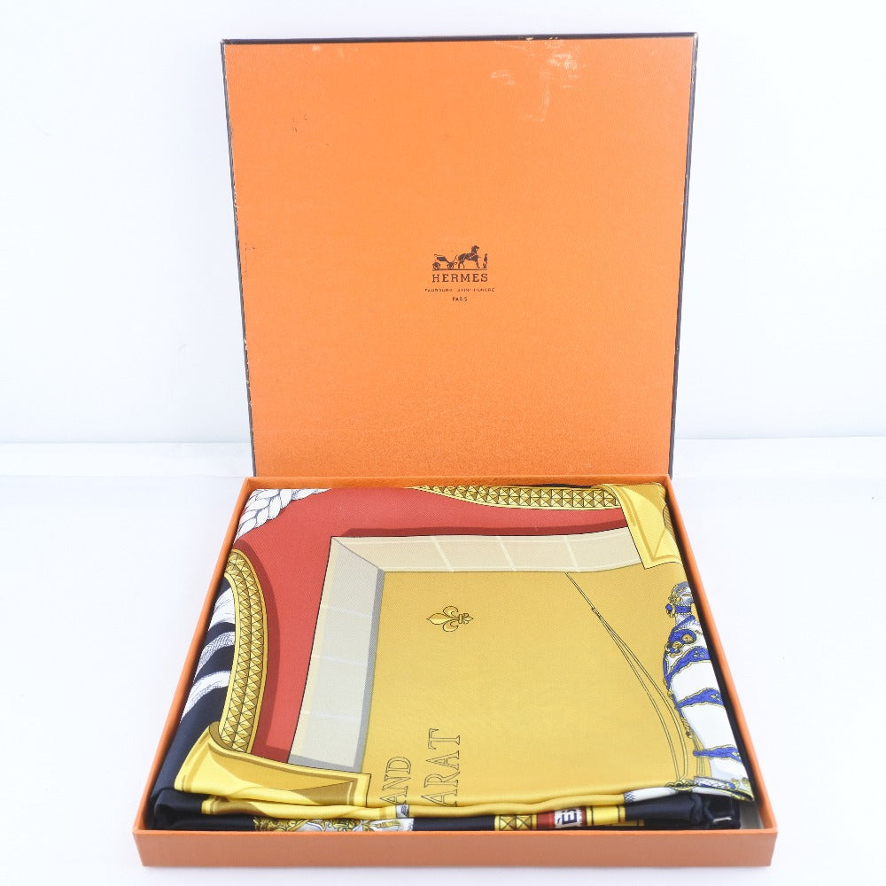 HERMES scarf silk multicolor GRAND APPARAT Carre90 Women Used Authentic
