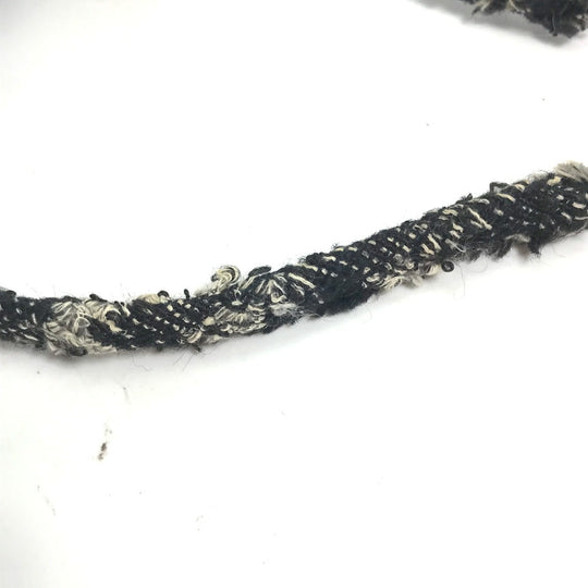 CHANEL hair accessory tweed black Ribbon Ribon Women Used Authentic