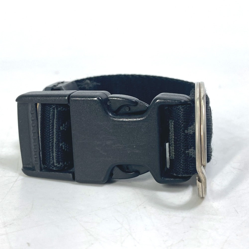CHANEL Key ring Nylon canvas black sportssports CC COCO Mark with compass Women Used Authentic