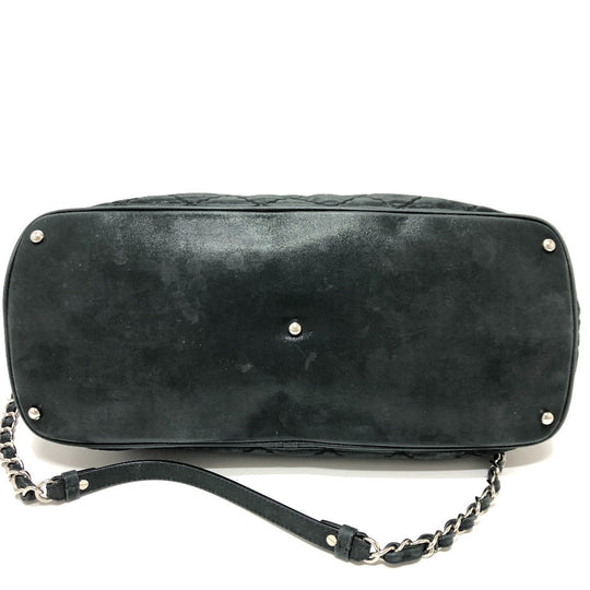 CHANEL Handbag leather black Matrasse Wild stitch Women Used Authentic