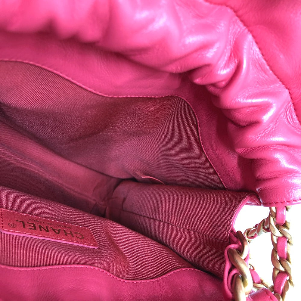 CHANEL Handbag lambskin pink COCO Mark Matelasse Quilting Women Used Authentic