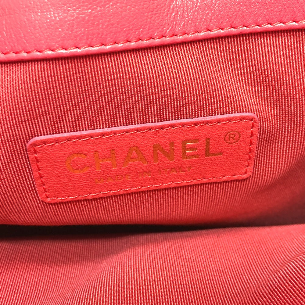 CHANEL Handbag lambskin pink COCO Mark Matelasse Quilting Women Used Authentic