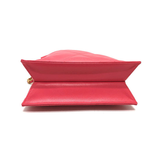 CHANEL Handbag lambskin pink COCO Mark Matelasse Quilting Women Used Authentic