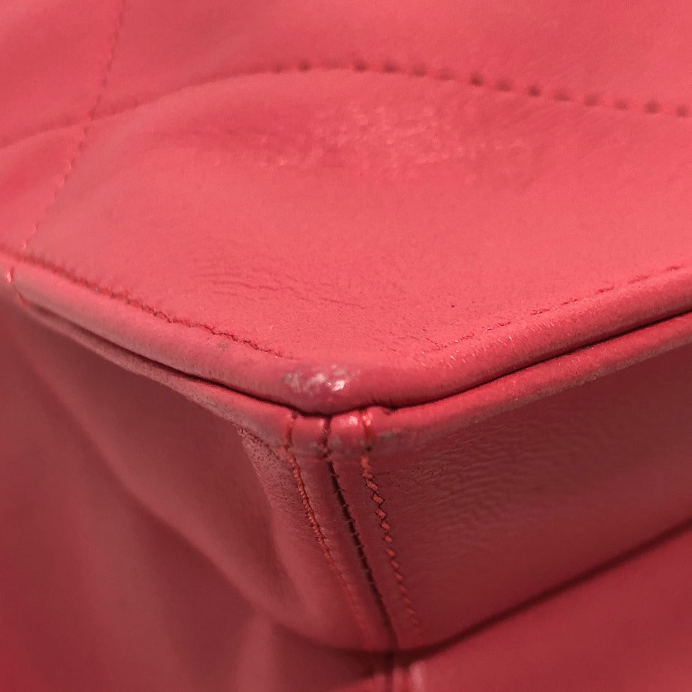 CHANEL Handbag lambskin pink COCO Mark Matelasse Quilting Women Used Authentic