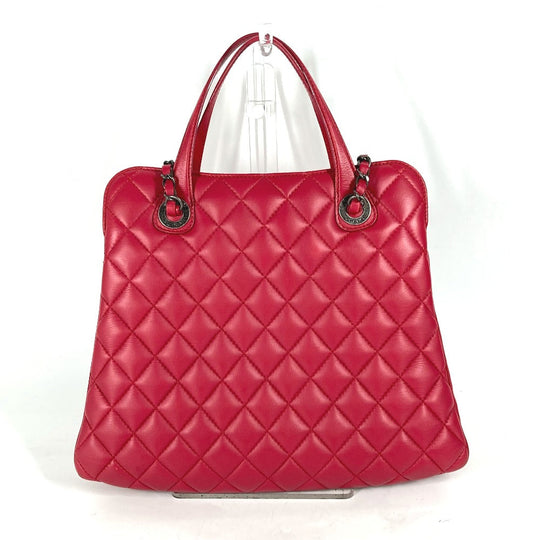 CHANEL Tote Bag lambskin pink Handbag Shoulder Bag CC COCO Mark Matelasse Quilting