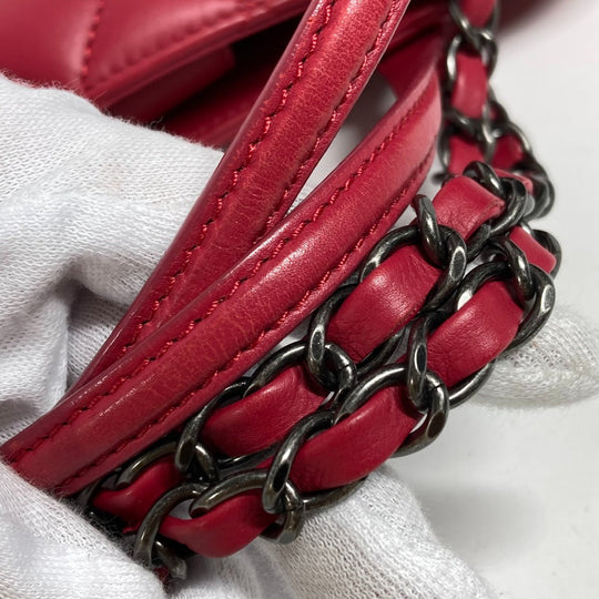 CHANEL Tote Bag lambskin pink Handbag Shoulder Bag CC COCO Mark Matelasse Quilting