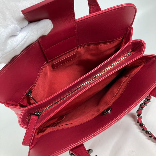 CHANEL Tote Bag lambskin pink Handbag Shoulder Bag CC COCO Mark Matelasse Quilting