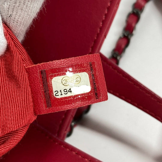 CHANEL Tote Bag lambskin pink Handbag Shoulder Bag CC COCO Mark Matelasse Quilting