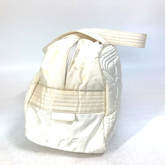CHANEL Boston Duffel bag A29853 Nylon white Sports CC COCO Mark Quilting Women Used Authentic