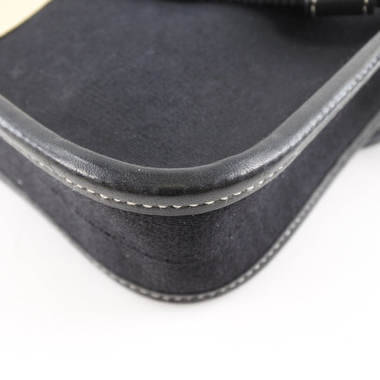 HERMES Shoulder Bag canvas black Buenaben Women Used Authentic