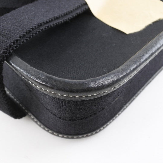 HERMES Shoulder Bag canvas black Buenaben Women Used Authentic