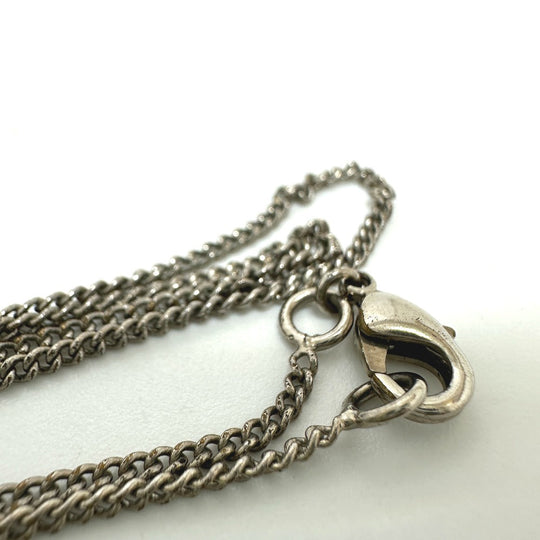 CHANEL Necklace metal white B10V COCO Mark rhinestone Women Used Authentic