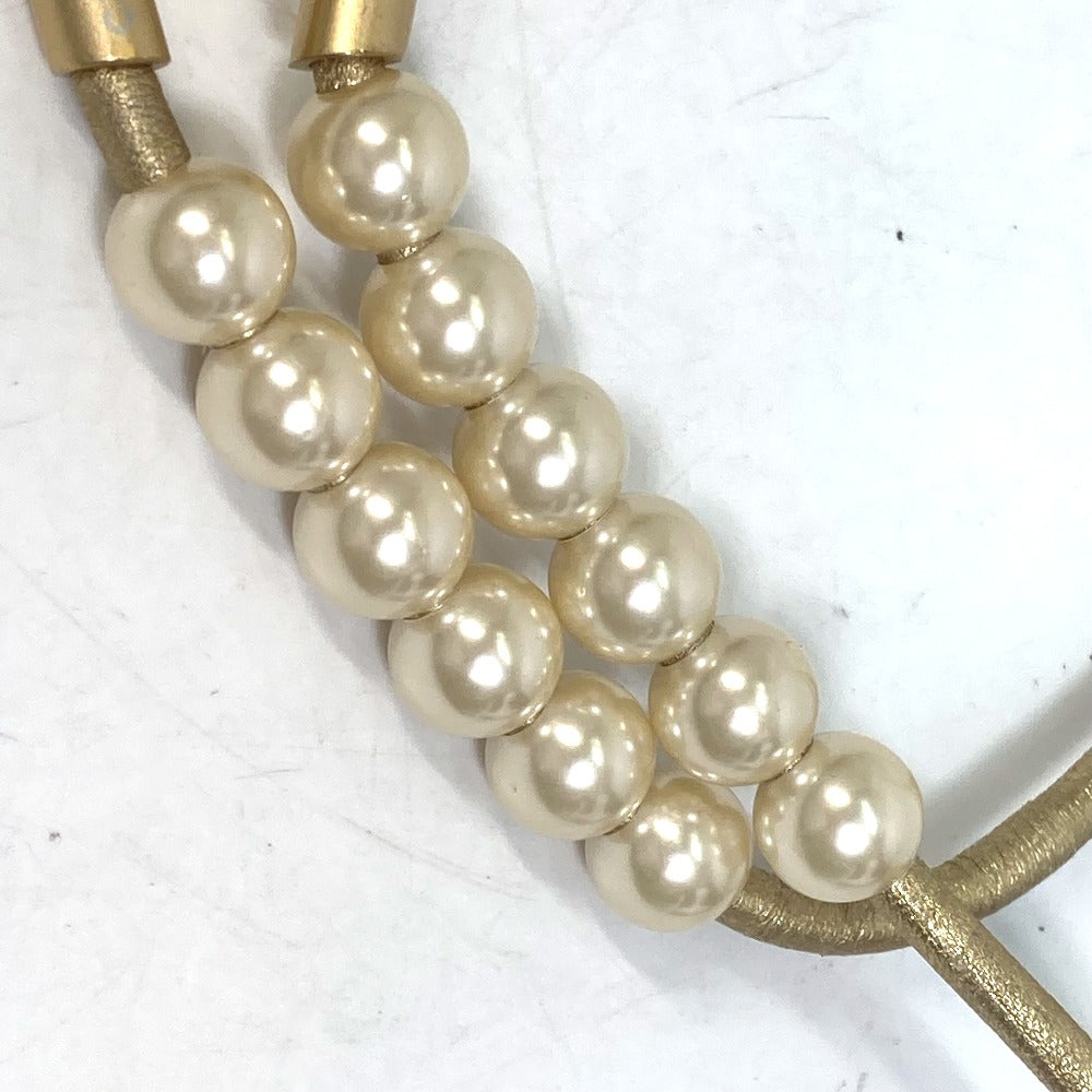 CHANEL belt leather gold 01C Fake pearl Women Used Authentic