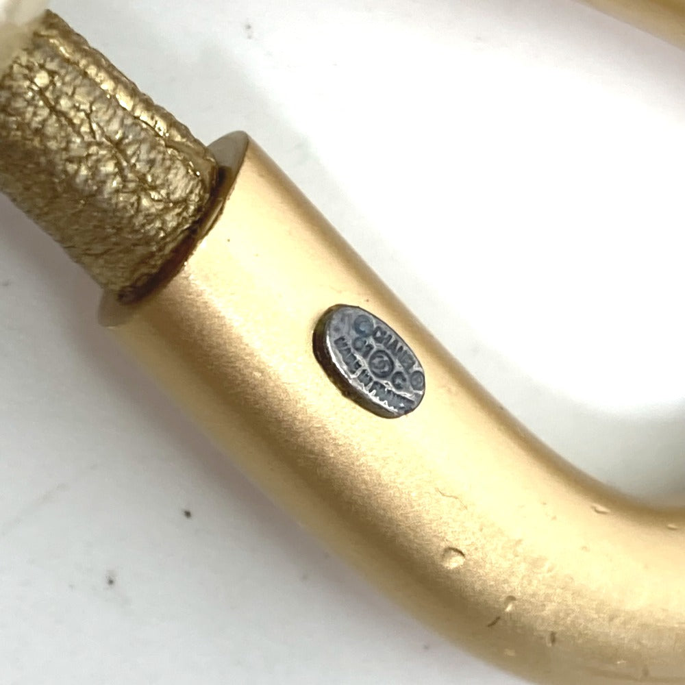 CHANEL belt leather gold 01C Fake pearl Women Used Authentic