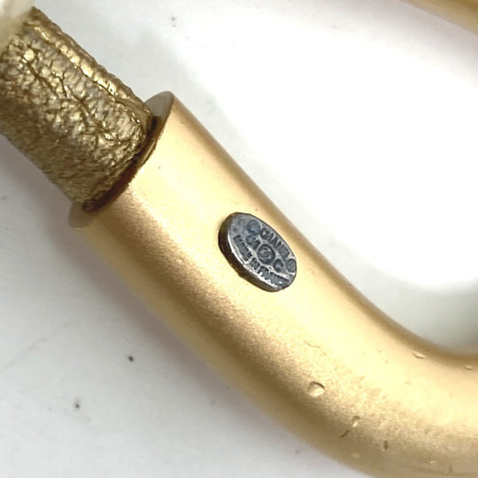 CHANEL belt leather gold 01C Fake pearl Women Used Authentic