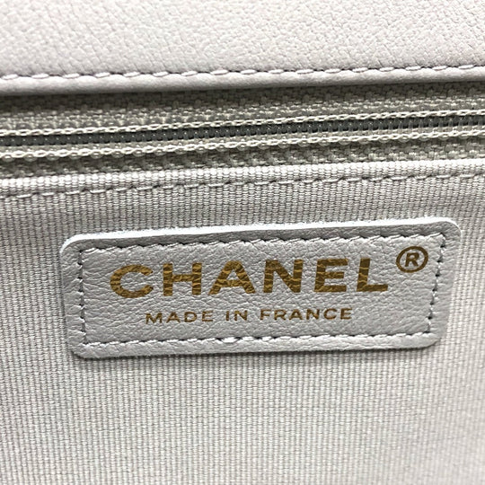 CHANEL Shoulder Bag lambskin gray Handbag Matrasse