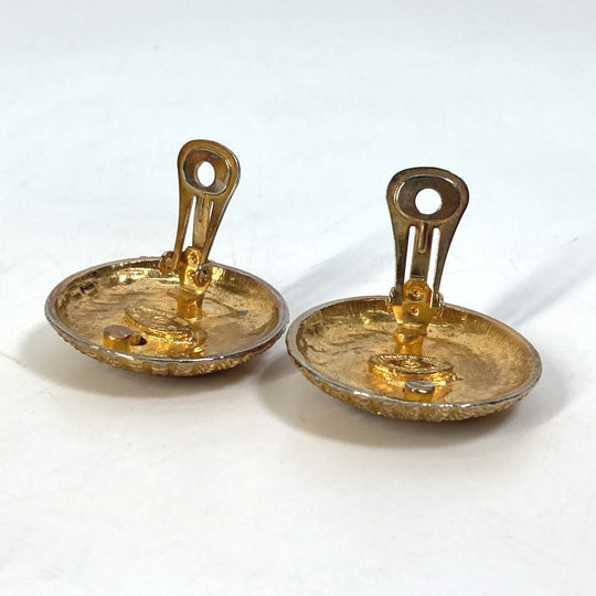 CHANEL Earring metal gold vintage Round CC COCO Mark Women Used Authentic