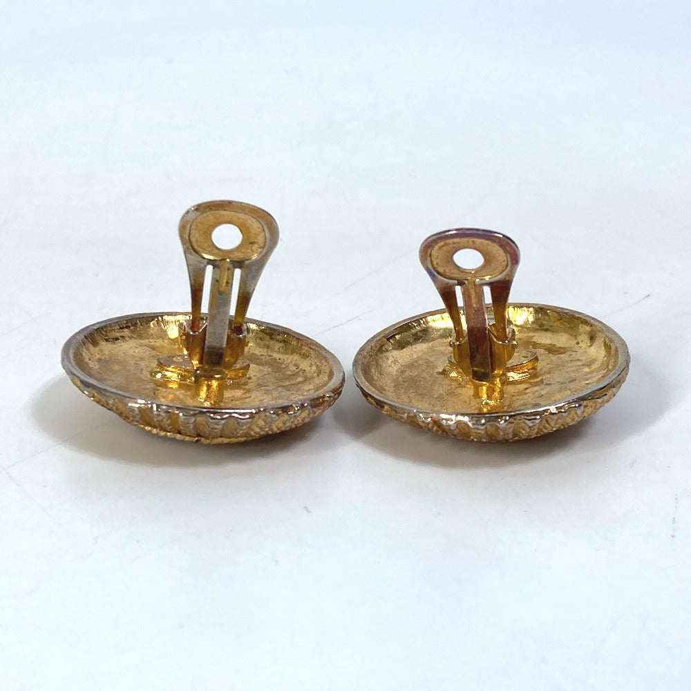 CHANEL Earring metal gold vintage Round CC COCO Mark Women Used Authentic