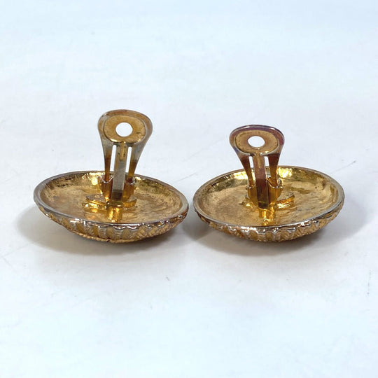 CHANEL Earring metal gold vintage Round CC COCO Mark Women Used Authentic