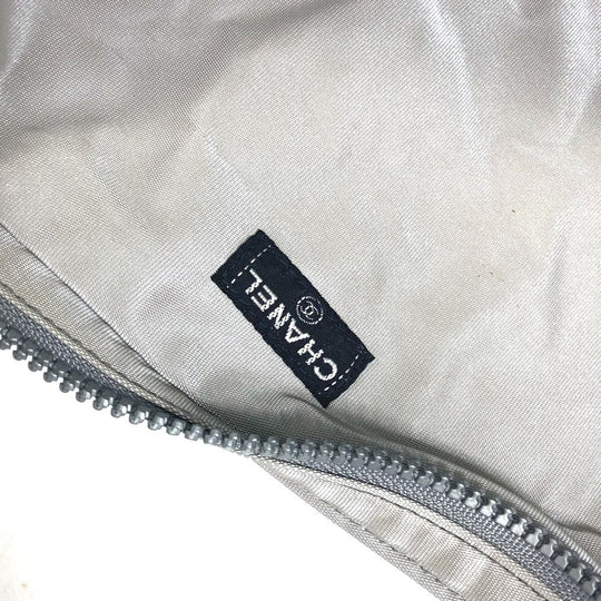 CHANEL Tote Bag rubber Gray type Shoulder logo Women Used Authentic