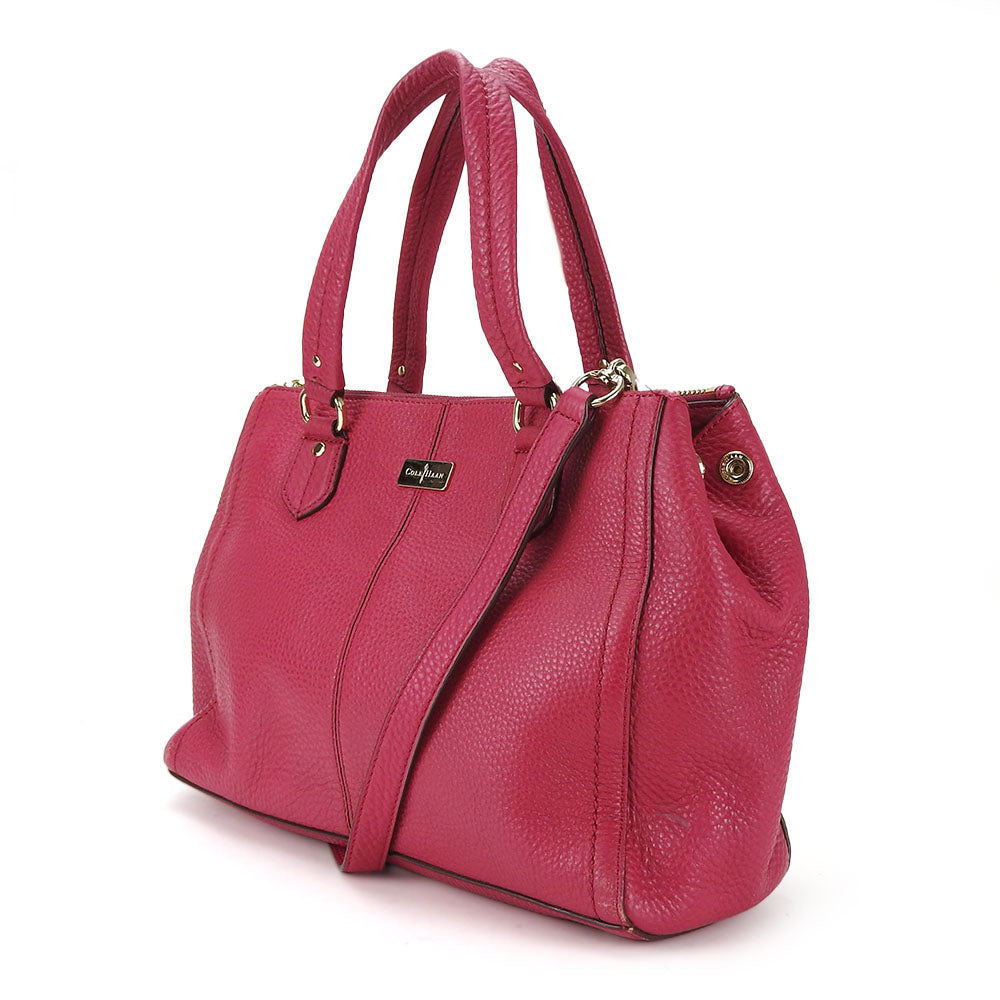 COLE HAAN Handbag leather pink Women Used Authentic