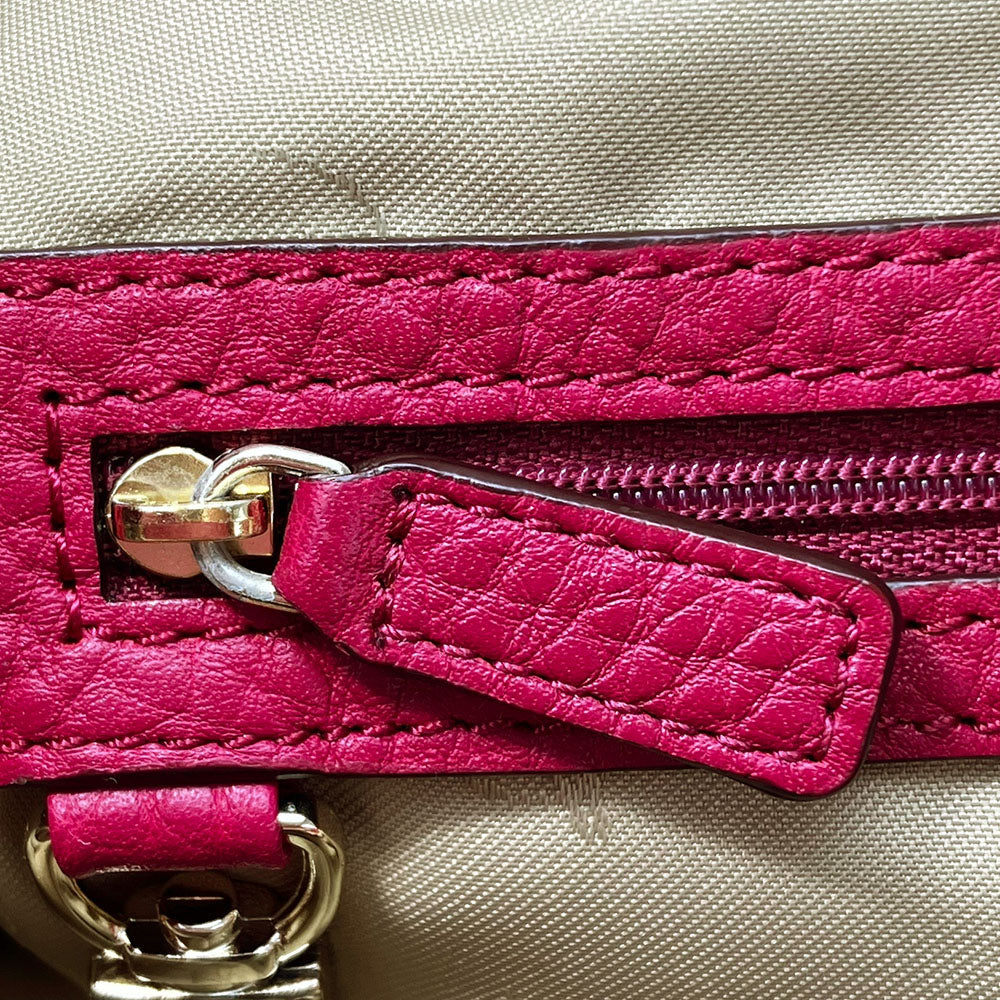 COLE HAAN Handbag leather pink Women Used Authentic