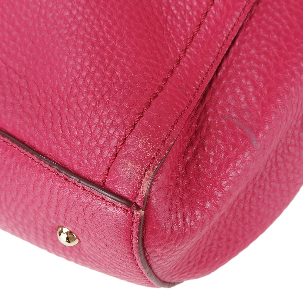 COLE HAAN Handbag leather pink Women Used Authentic