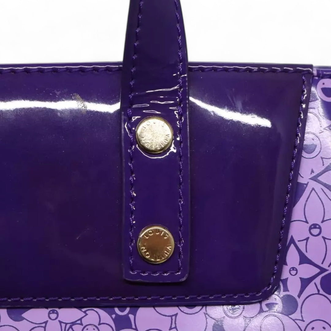 Louis Vuitton Cosmic Blossom GM Tote Bag Purple M93165 Enamel Women's Handbag