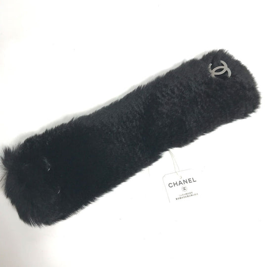CHANEL Bangle fur black Accessories Bracelets CC COCO Mark Charm included