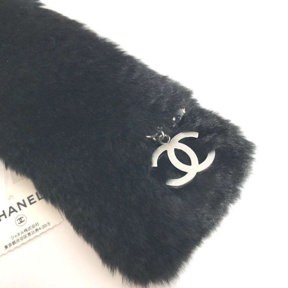 CHANEL Bangle fur black Accessories Bracelets CC COCO Mark Charm included