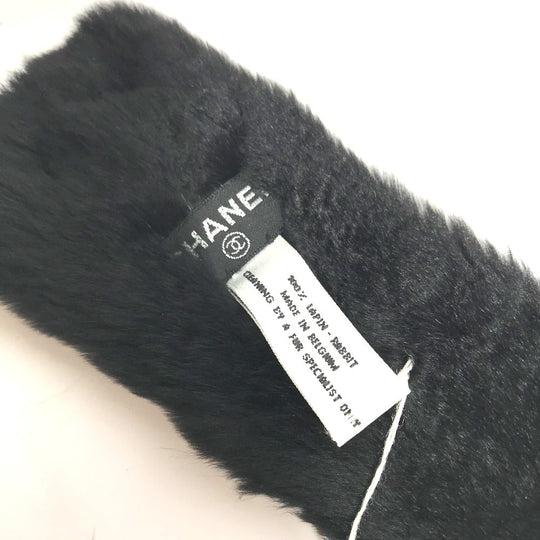 CHANEL Bangle fur black Accessories Bracelets CC COCO Mark Charm included