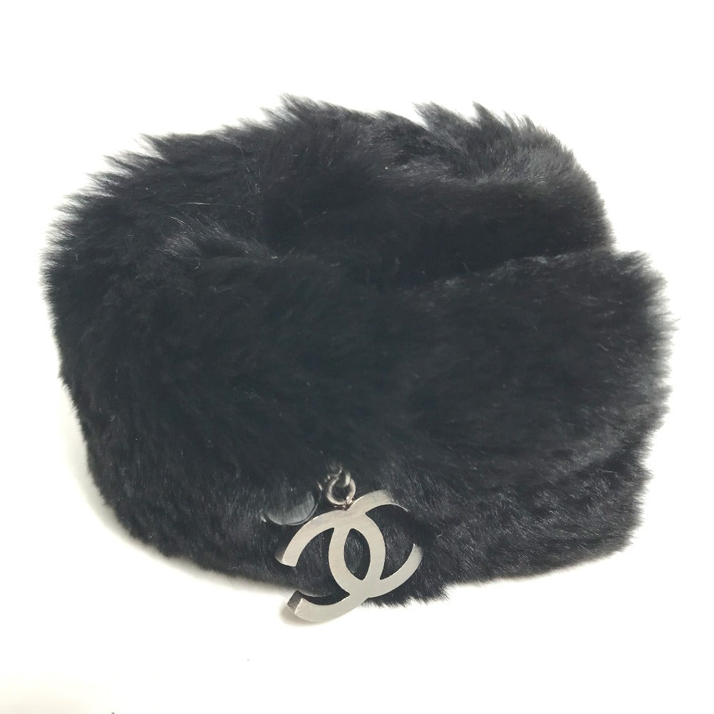 CHANEL Bangle fur black Accessories Bracelets CC COCO Mark Charm included