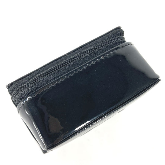 CHANEL Pouch enamel black Mirror mirror camellia palette