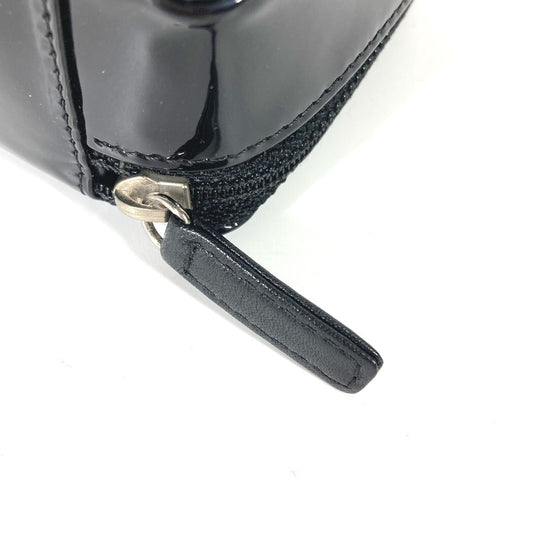 CHANEL Pouch enamel black Mirror mirror camellia palette